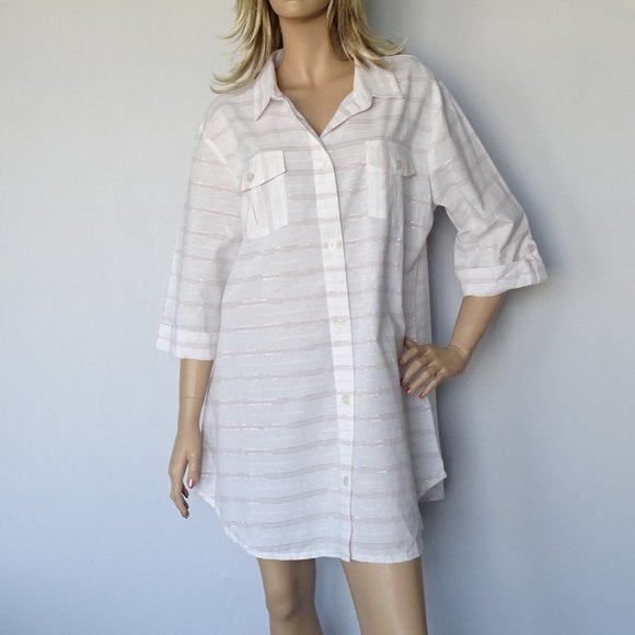 Dotti Other - Dotti Radiance Stripe Shirt Dress Coverup NWT